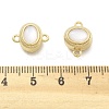 Brass Natural Black Lip Shell Epoxy Magnetic Clasps KK-G528-01G-02-3