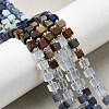 Opalite & Synthetic Turquoise & Natural Dyed White Jade & Howlite & Shoushan Stone & Sodalite Beads Strands G-H333-03E-1