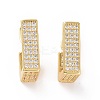 Cubic Zirconia Rectangle Stud Earrings EJEW-C008-22G-01-1