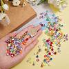 1000Pcs 10 Styles Transparent Frosted Acrylic Beads sgOACR-SZ0001-13-3