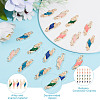 30Pcs 5 Colors Religion Alloy Enamel Connector Charms FIND-GO0001-62-5