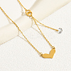 201 Stainless Steel Heart Pendant Necklace for Women XB0249-1