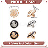 30Pcs 3 Colors 1-Hole Alloy Buttons BUTT-AR0001-25-2