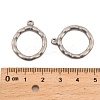 Hammered 304 Stainless Steel Pendants STAS-B099-01B-P-3
