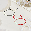 2Pcs 2 Colors Nylon Cord Slider Bracelets BJEW-LP0003-69-1