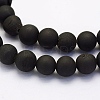 Electroplate Natural Druzy Agate Beads Strands G-G708-12mm-09-3