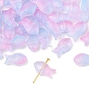 50Pcs Transparent Spray Painted Glass Beads GLAA-FS0002-06G-1
