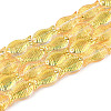 Transparency Electroplate Glass Beads Strands GLAA-T023-40B-03-1