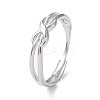 Non-Tarnish 304 Stainless Steel Infinity Adjustable Rings RJEW-D006-17P-1