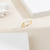 1Pc Letter Brass Rhinestone Open Cuff Rings for Women AJEW-LP0004-47U-G-3