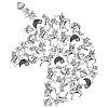 64Pcs 8 Styles Tibetan Style Alloy Pendants TIBE-SC0001-37-1