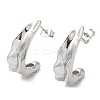 Non-Tarnish 304 Stainless Steel Twist Bean Pod Stud Earrings EJEW-B026-13P-1