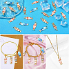 40Pcs 4 Styles Rack Plating Alloy Enamel Pendants ENAM-CJ0002-81-7