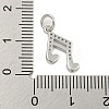 Brass Micro Pave Clear Cubic Zirconia Charms KK-U021-09P-3
