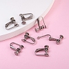 Tarnish Resistant 304 Stainless Steel Clip-on Earring Settings X-STAS-Q227-01-5