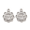 Mother's Day Brass Micro Pave Clear Cubic Zirconia Pendants KK-Z044-13P-1
