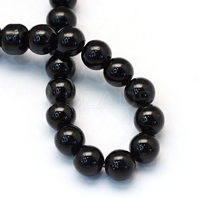 Baking Paint Pearlized Glass Pearl Round Bead Strands X-HY-Q330-8mm-80-1