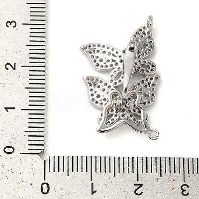 Brass Micro Pave Clear Cubic Zirconia Fold Over Clasps KK-G505-24A-P-1