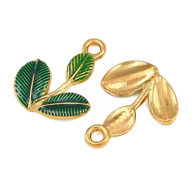 304 Stainless Steel with Green Enamel Pendants SA-CBAF5D5-16G-1