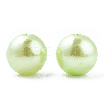 Spray Painted ABS Plastic Imitation Pearl Beads OACR-T015-05C-10-1