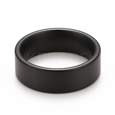 Ion Plating(IP) 304 Stainless Steel Plain Band Finger Ring for Men Women RJEW-E062-A01-03EB-1