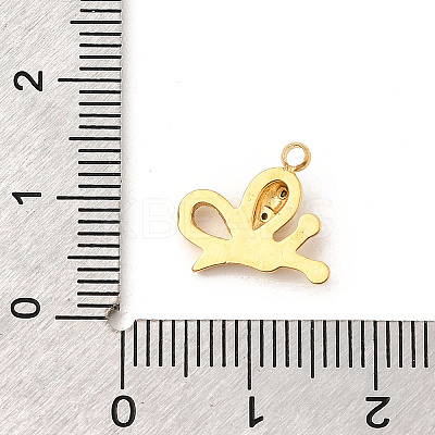 304 Stainless Steel Rhinestone Pendants STAS-P431-11G-1