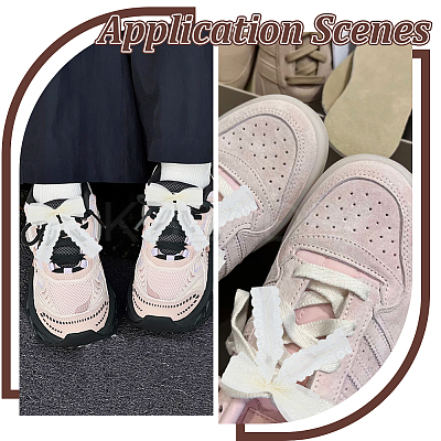 Lace Bowknot Shoe Decorations FIND-WH0126-646A-1