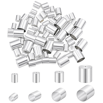 80Pcs 4 Styles Brass Cord Ends KK-BBC0025-66-1