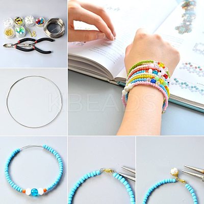 8/0 Baking Paint Glass Seed Beads SEED-US0001-04-3mm-1