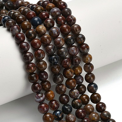 Natural Pietersite Beads Strands G-L642-B16-6mm-1