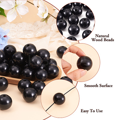 Natural Wood Beads WOOD-TA0001-38-LF-1