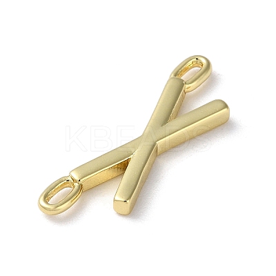 Rack Plating Brass Connector Charms KK-P245-07G-X-1
