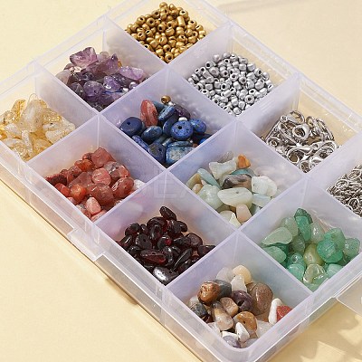 DIY Gemstone Bracelet Necklace Making Kit DIY-FS0003-48-1