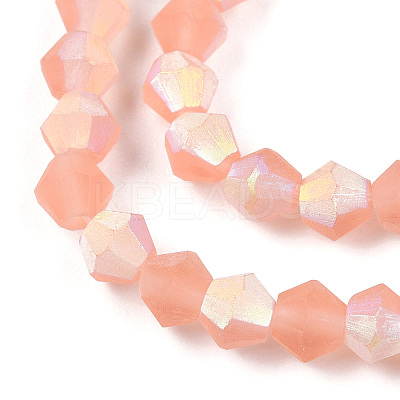Imitate Austrian Crystal Bicone Frosted Glass Beads Strands LS-EGLA-A039-T4mm-MB15-1
