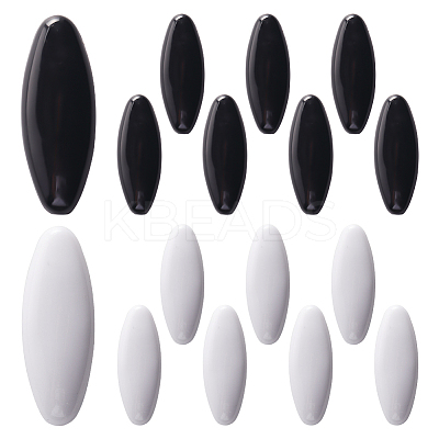 8Pcs Plastic Oval Brooch Pins JEWB-WH0023-51P-01-1