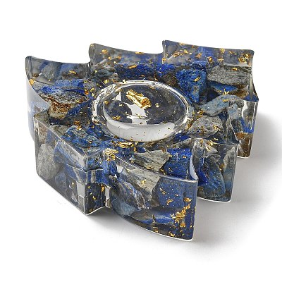 Natural Lapis Lazuli & Resin Candle Holder Molds DJEW-H012-03D-1