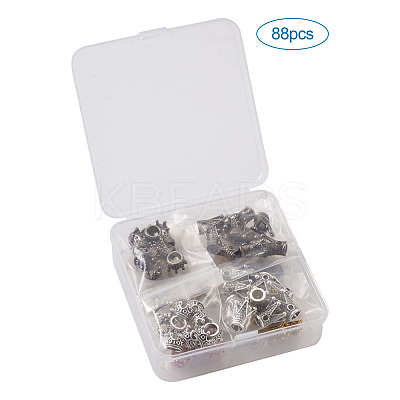 Brass Micro Pave Cubic Zirconia Beads ZIRC-TA0001-07-1