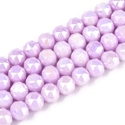Anti-Tarnish Electroplate Glass Beads Strands X-GLAA-N010-6mm-04-1
