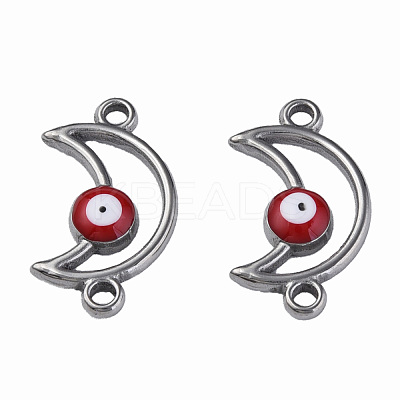 304 Stainless Steel Enamel Connector Charms STAS-N087-61-01P-1