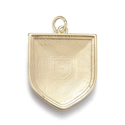 Brass Enamel Pendants ZIRC-M108-42-G-1
