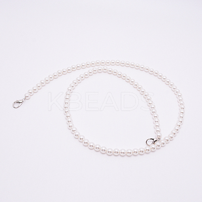 White Acrylic Round Beads Bag Handles LS-FIND-TAC0006-24D-01-1