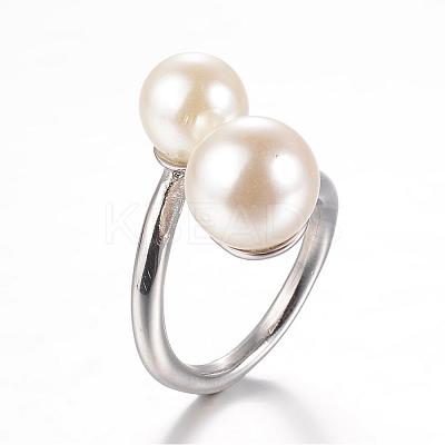 304 Stainless Steel Finger Rings STAS-G067-09P-18mm-1