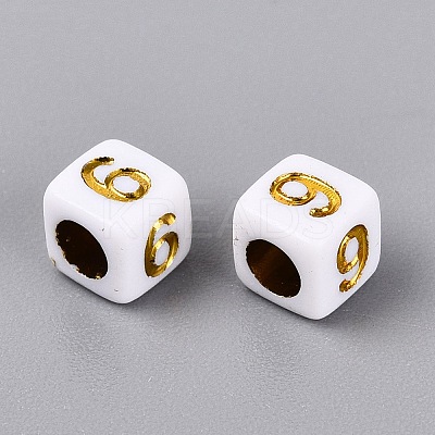 PVD Vacuum Plating Acrylic Beads PACR-T010-004G-1