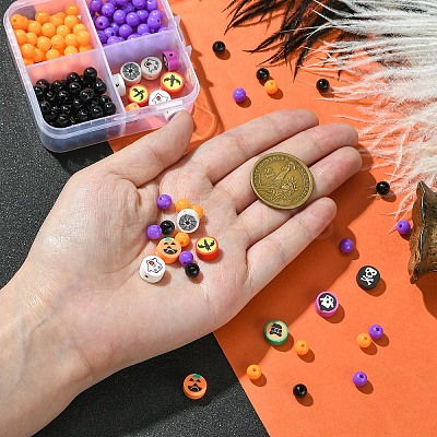Halloween Theme DIY Stretch Bracelets Jewelry Kits DIY-YW0010-03-1