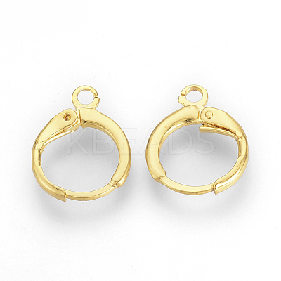 Brass Huggie Hoop Earring Findings LS-X-KK-R071-08G-1