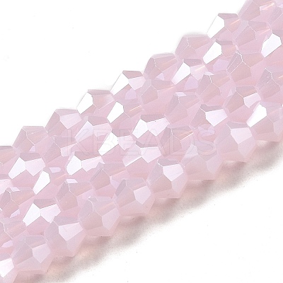 Imitation Jade Electroplate Glass Beads Strands LS-EGLA-F029-J4mm-A02-1