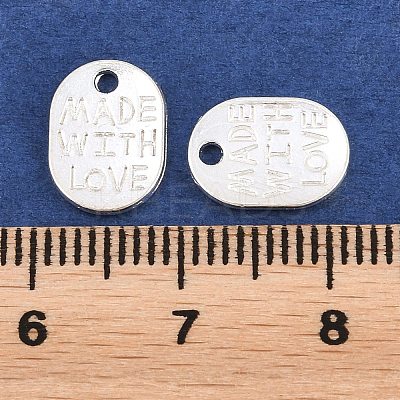 Tibetan Style Alloy Oval Charms TIBEP-Q035-08S-NR-1