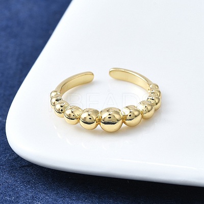 Brass Open Cuff Rings for Women RJEW-F179-04G-1