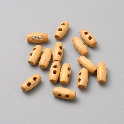 2-Hole Wooden Buttons BUTT-WH0028-90C-1