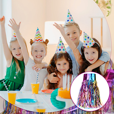 Plastic Foil Fringe Curtains DIY-WH0028-106A-1